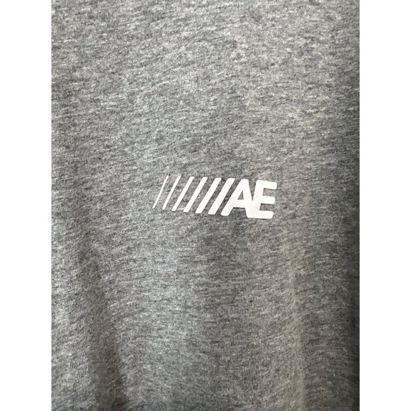 American Eagle Crewneck Long Sleeve T Shirt Mens Small Standard Fit Gray Active - Picture 4 of 11